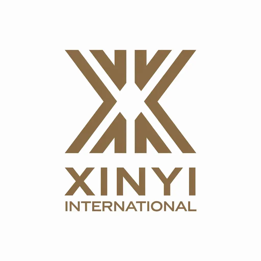 a vector logo design,with the text "Xinyi International", main symbol:Letters XY,Moderate,be used in Home Family industry,clear background