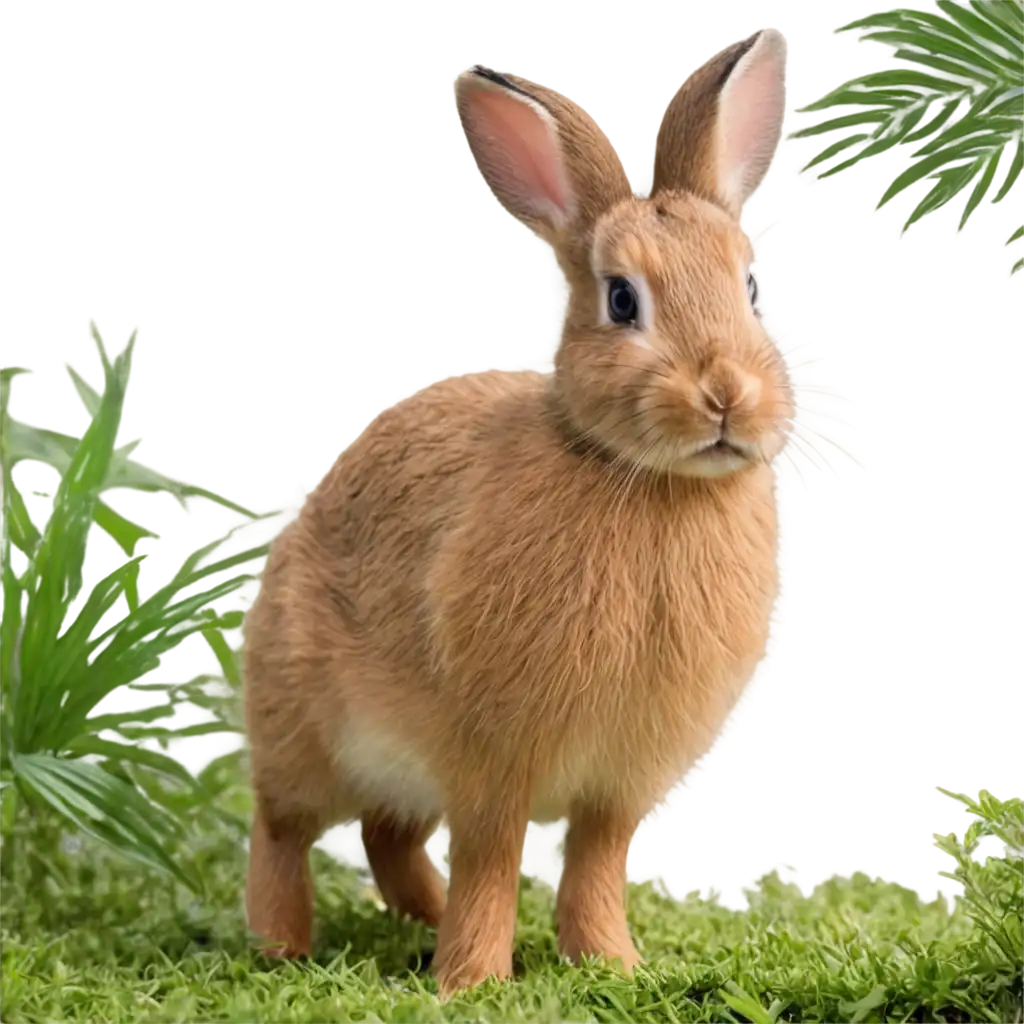 PNG-Image-Rabbit-in-Jungle-AIGenerated-Art-for-Online-Content