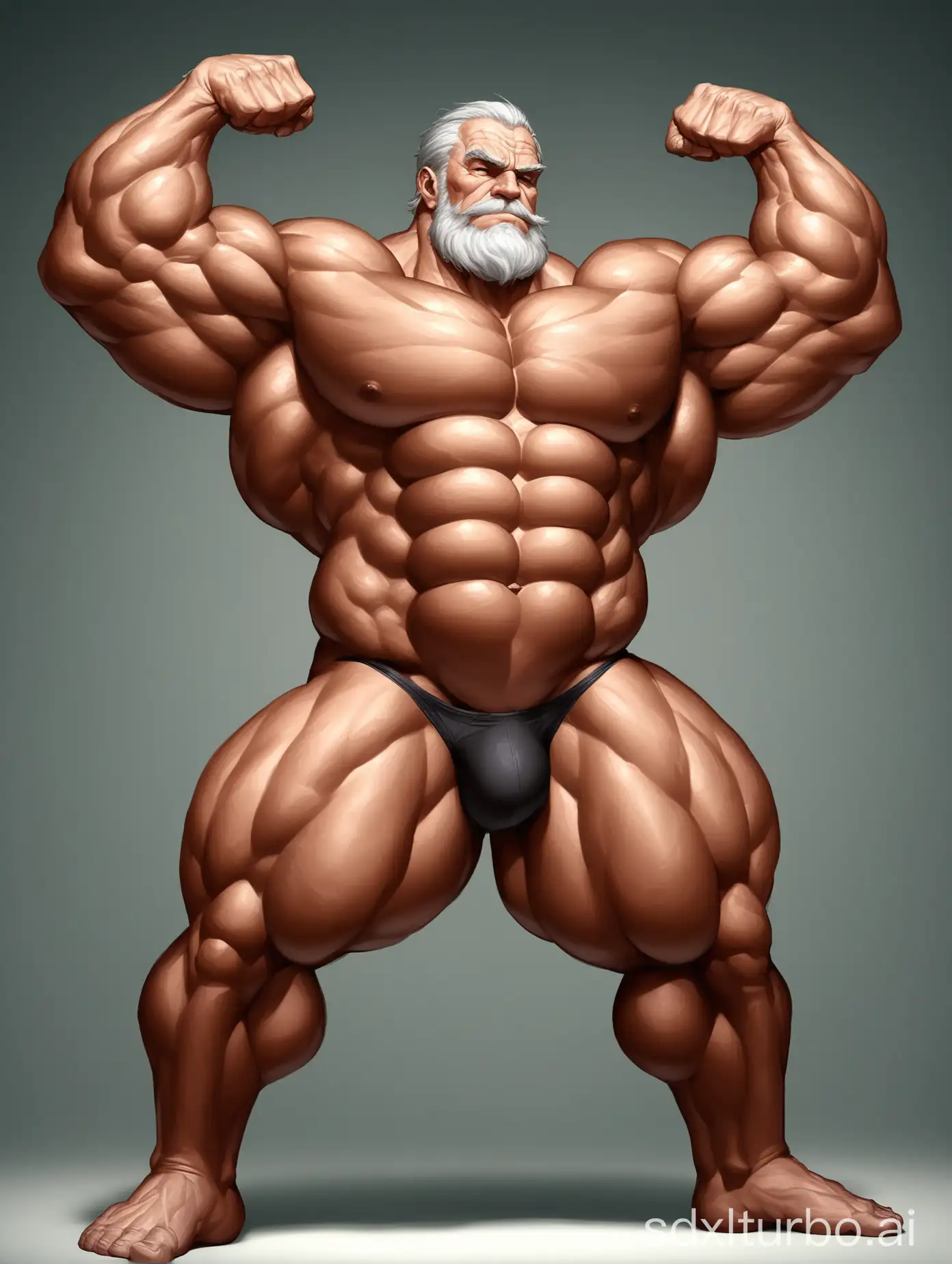 Elderly-Giant-Flexing-Muscles-in-Underwear