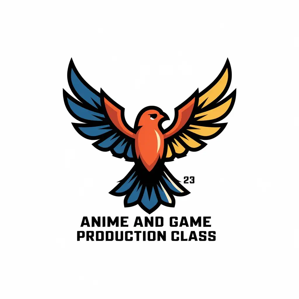 LOGO Design for 23 Anime and Game Production Class Bird Symbol in Education Industry