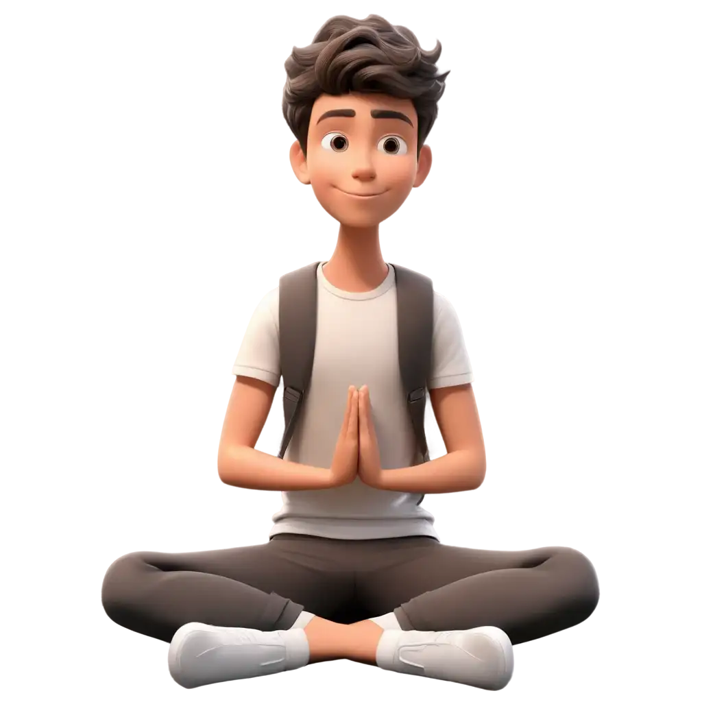 PNG-Image-Animation-of-a-Student-Boy-Meditating-for-Mindfulness-and-Education