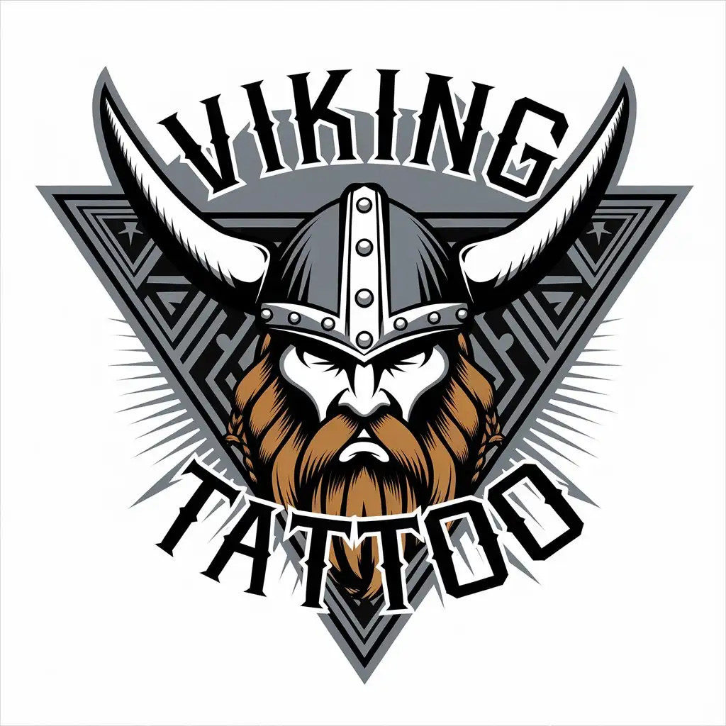 a vector logo design,with the text "Viking tattoo", main symbol:Fashionable logo for tattoo master,Moderate,be used in Entertainment industry,clear background