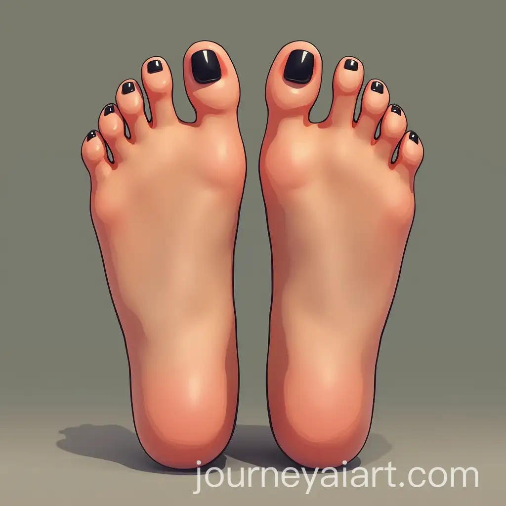 Closeup-ofAI-Art-Prompt-Expansion-Young-Girls-Barefoot-Feet-with-Black-Toenails