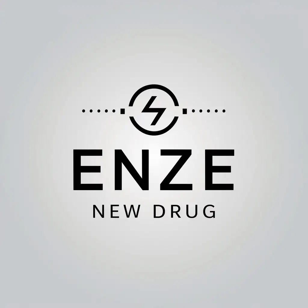 a vector logo design,with the text "Enze new drug", main symbol:Enze new drug,Minimalistic,be used in Medical Dental industry,clear background