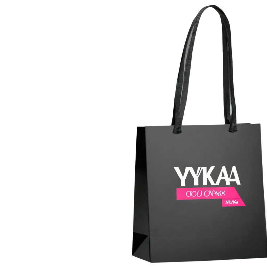 Black-Nykaa-Shopping-Bag-with-Gifts-Inside-PNG-Image-for-HighQuality-eCommerce-Promotional-Use