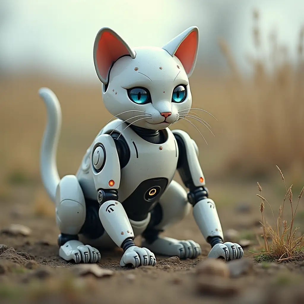 Robot cat , in Kazakhstan on Bayterek