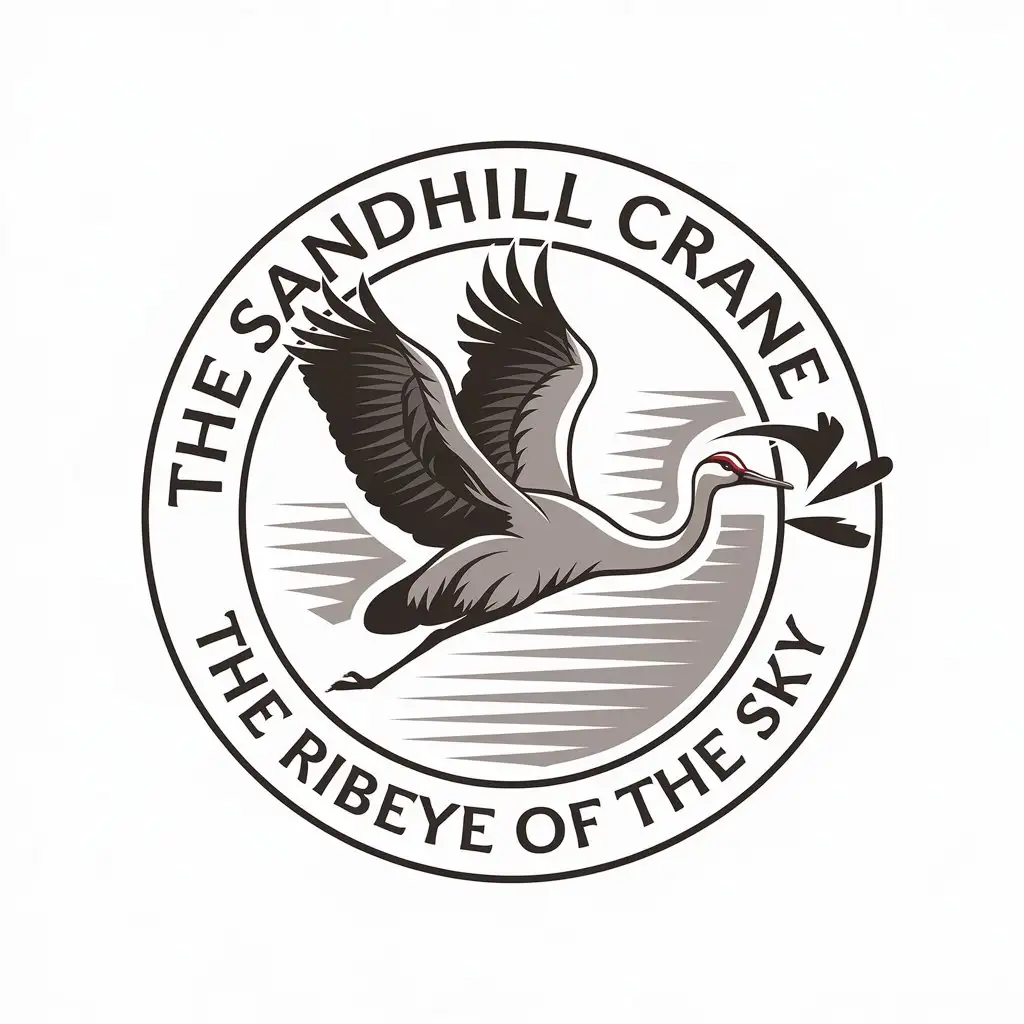 LOGO Design for The Sandhill Crane Vector Design Featuring Sandhill Crane with Clear Background for Animals Pets Industry