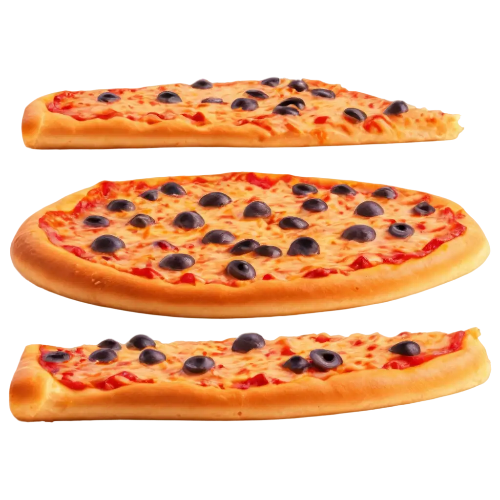 Vibrant-Sliced-Pizza-PNG-Image-with-Orange-Background-for-Creative-Projects