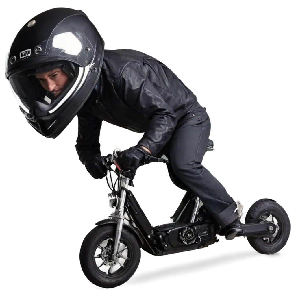 HighQuality-PNG-Image-of-Moped-Motor-with-Helmet-for-Diverse-Applications