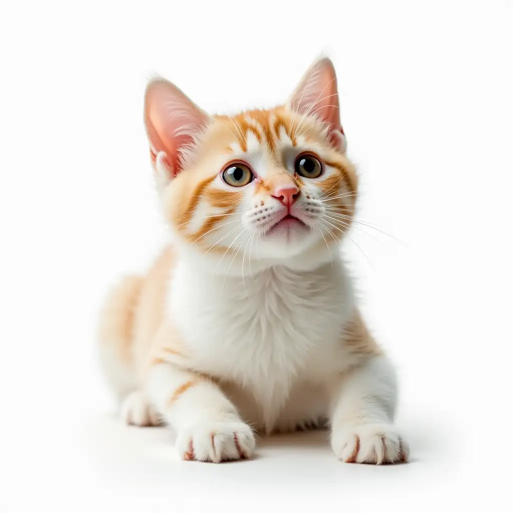 cat on white background