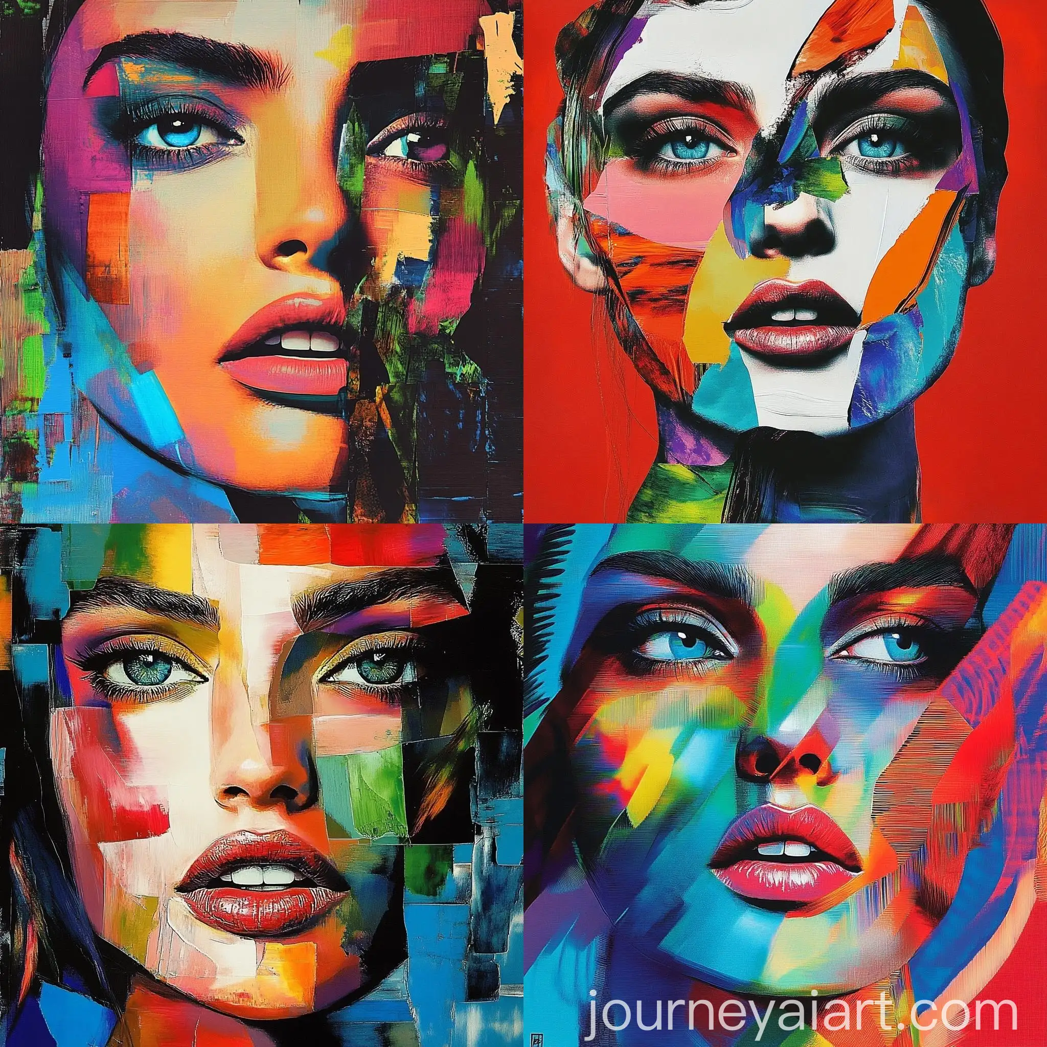 Abstract-Modern-Art-Collage-with-Vibrant-Colors-and-Geometric-Shapes