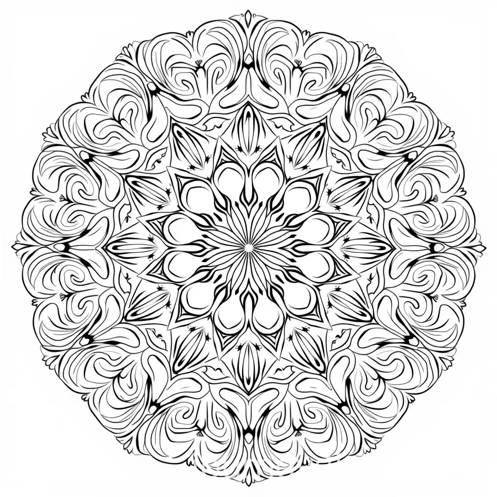 Intricate-Black-and-White-Mandala-Design-for-Adult-Coloring
