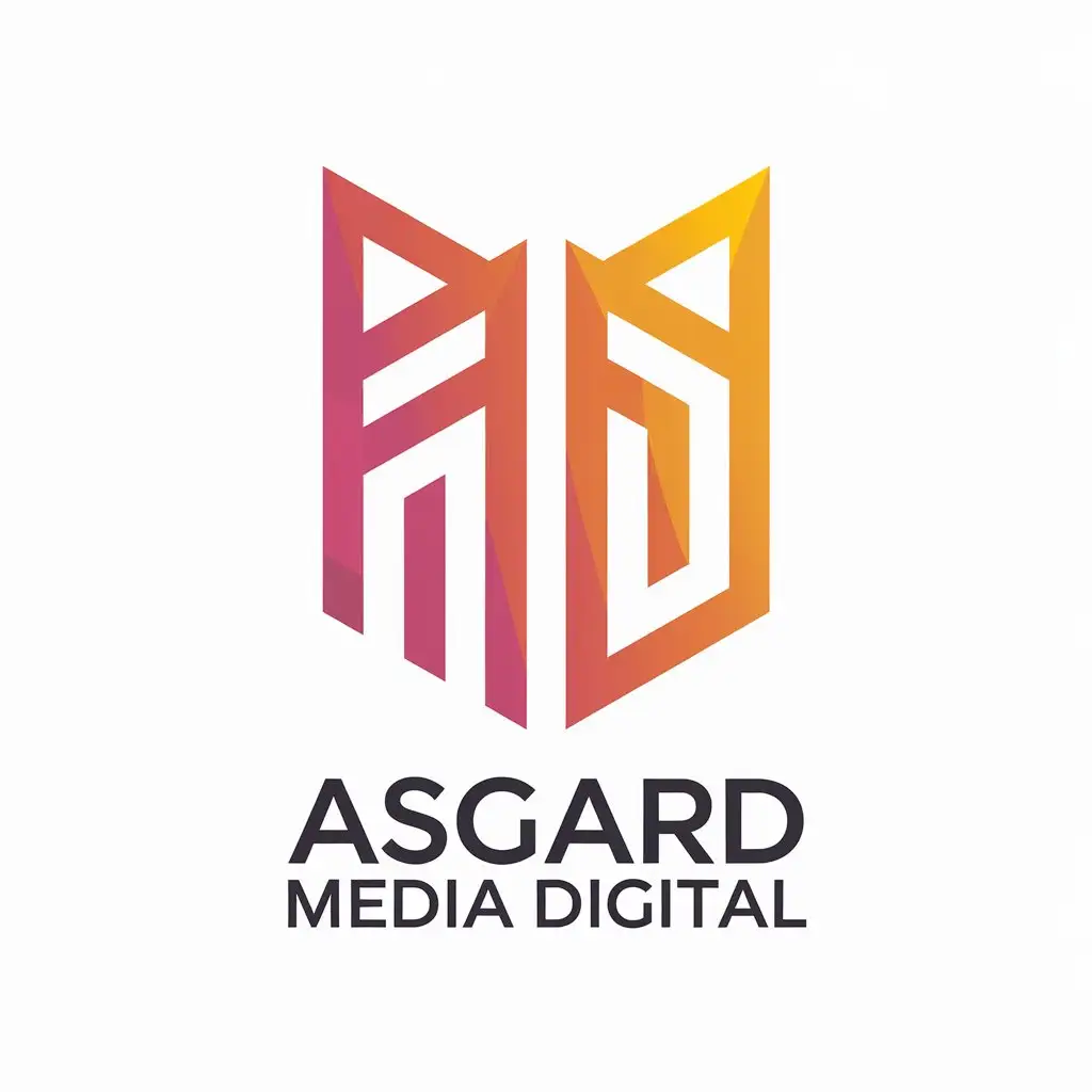 LOGO Design For Asgard Media Digital AMD Initials with Podcast Energy Theme