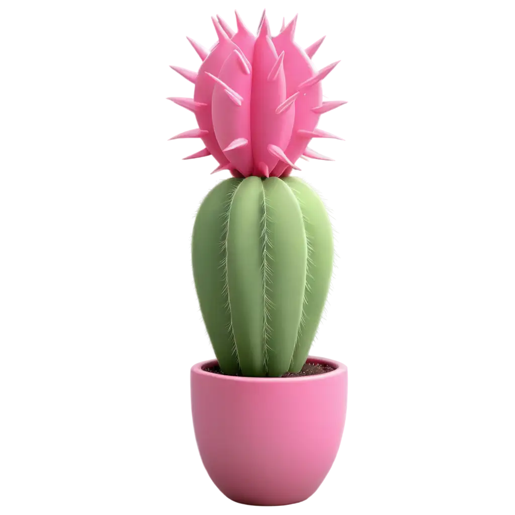 3D-Pink-Cactus-PNG-Image-Vibrant-HighQuality-Transparent-Artwork-for-Various-Uses