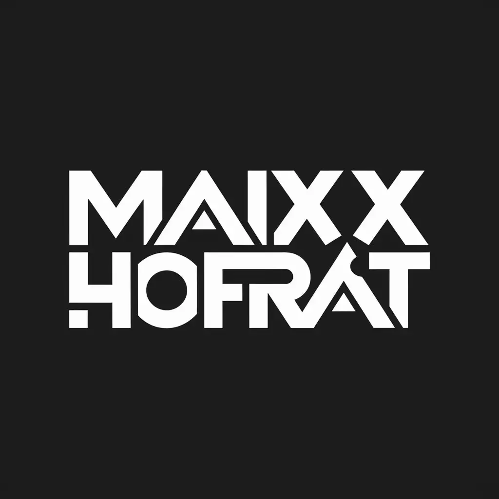 LOGO Design For MaiXX Hofrat Bold UltraModern Font with Geometric Lines