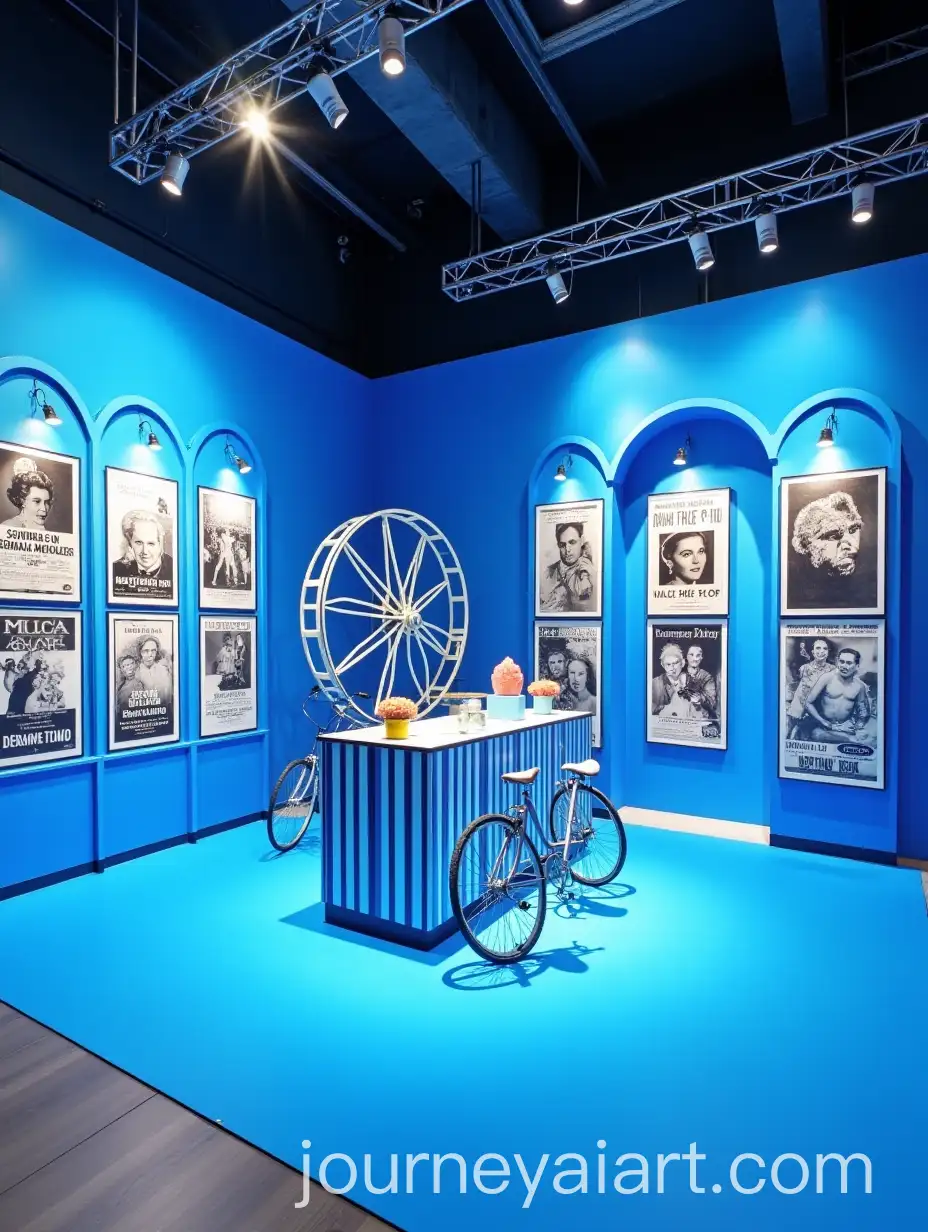 Electric-Blue-Circus-Exhibition-with-Vintage-Italian-Movie-Posters