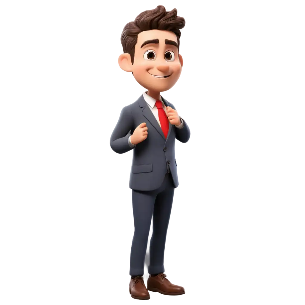 Cartoon-Businessman-in-Classic-Suit-Thinking-PNG-HighQuality-Image-for-Professional-Use