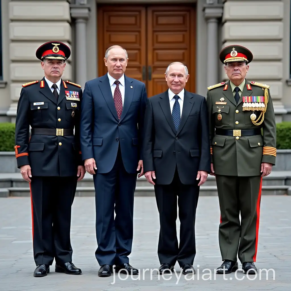 Putin-and-Military-Generals-in-Front-of-Building