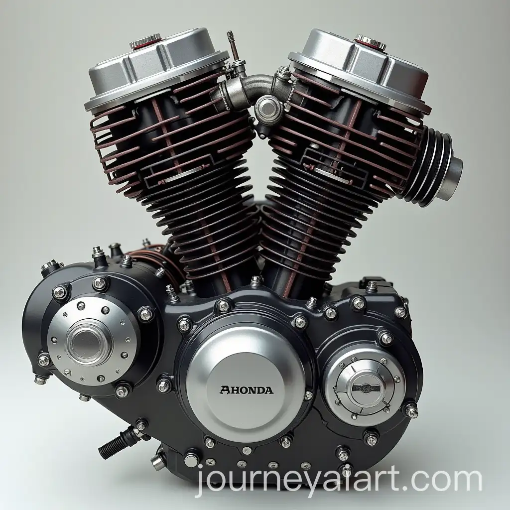 Detailed-Honda-Motorcycle-Engine-Assembly