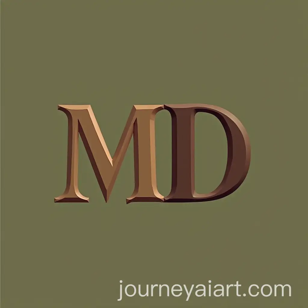 Minimalist-Logo-with-M-and-D-Letters-in-Brown-and-Khaki-Green-Symbolizing-Union