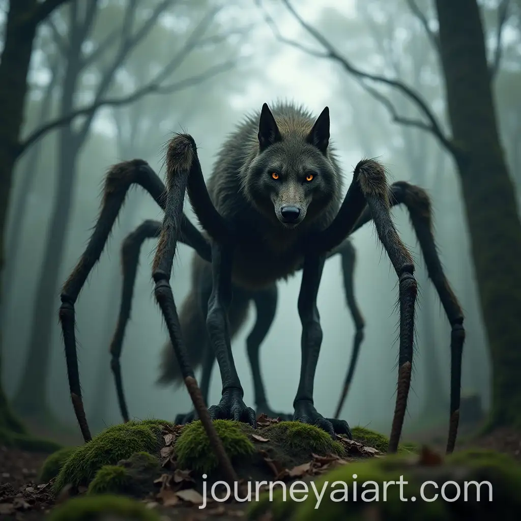 Surreal-Hybrid-Monster-SpiderWolf-in-Enchanted-Forest