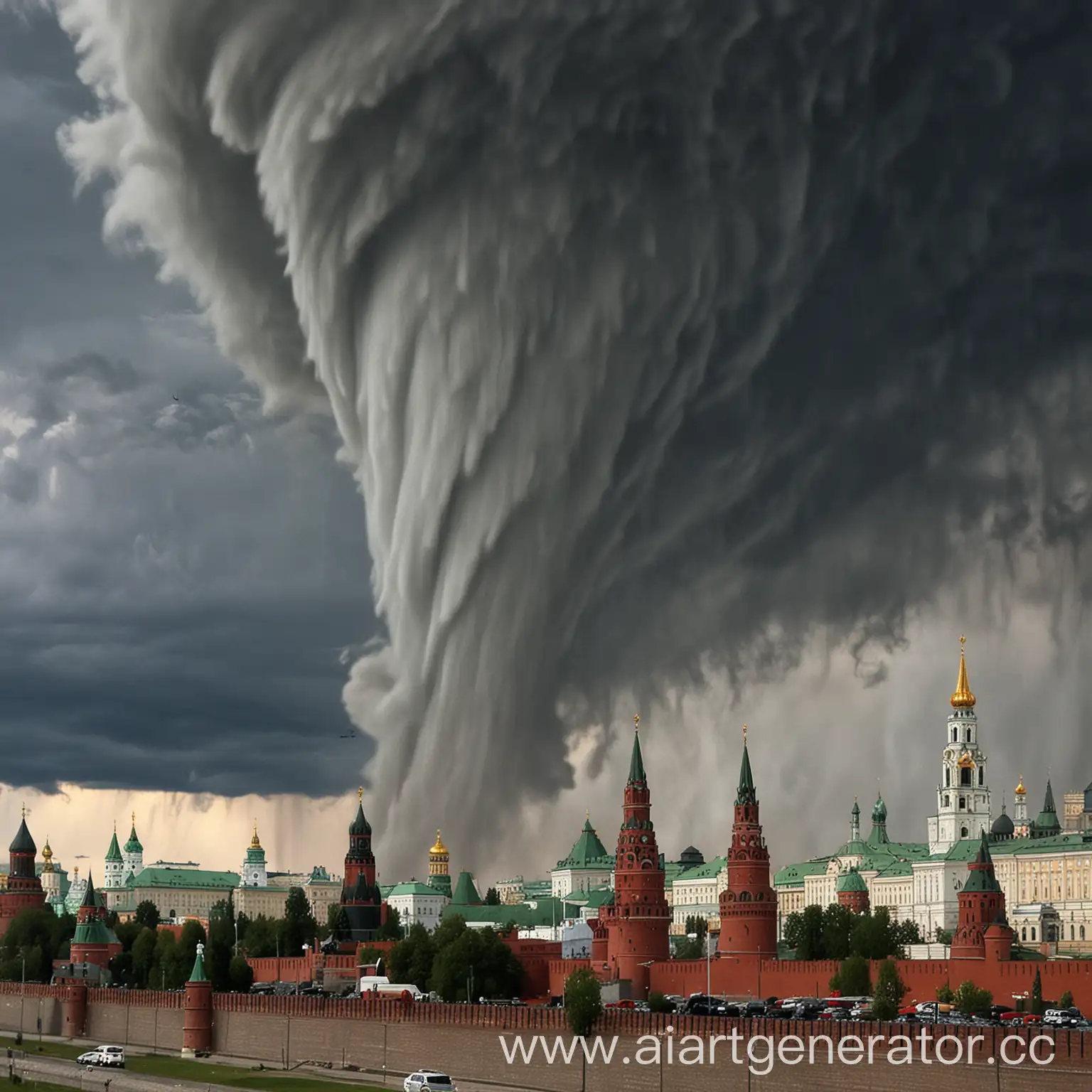 Tornado-Sweeping-Over-the-Kremlin-at-Sunset