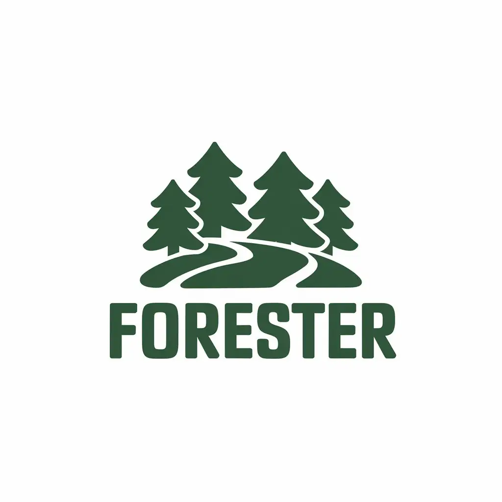 LOGO Design For Forester Vector Design with Forest Theme and Clear Background