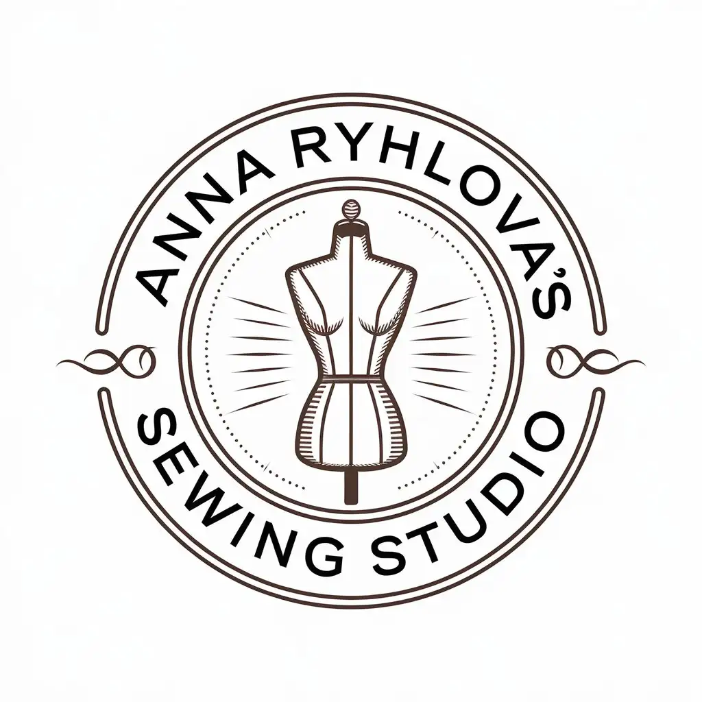 LOGO-Design-for-Anna-Ryhlovas-Sewing-Studio-Elegant-Mannequin-Symbol-on-Clear-Background