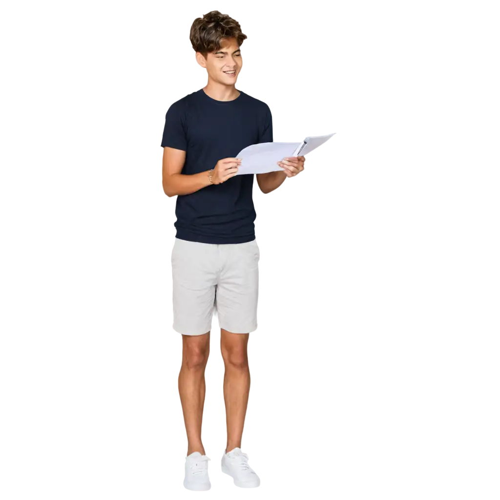 PNG-Image-of-a-Boy-Holding-an-Admission-Paper-Perfect-for-Academic-Themes-and-Illustrations