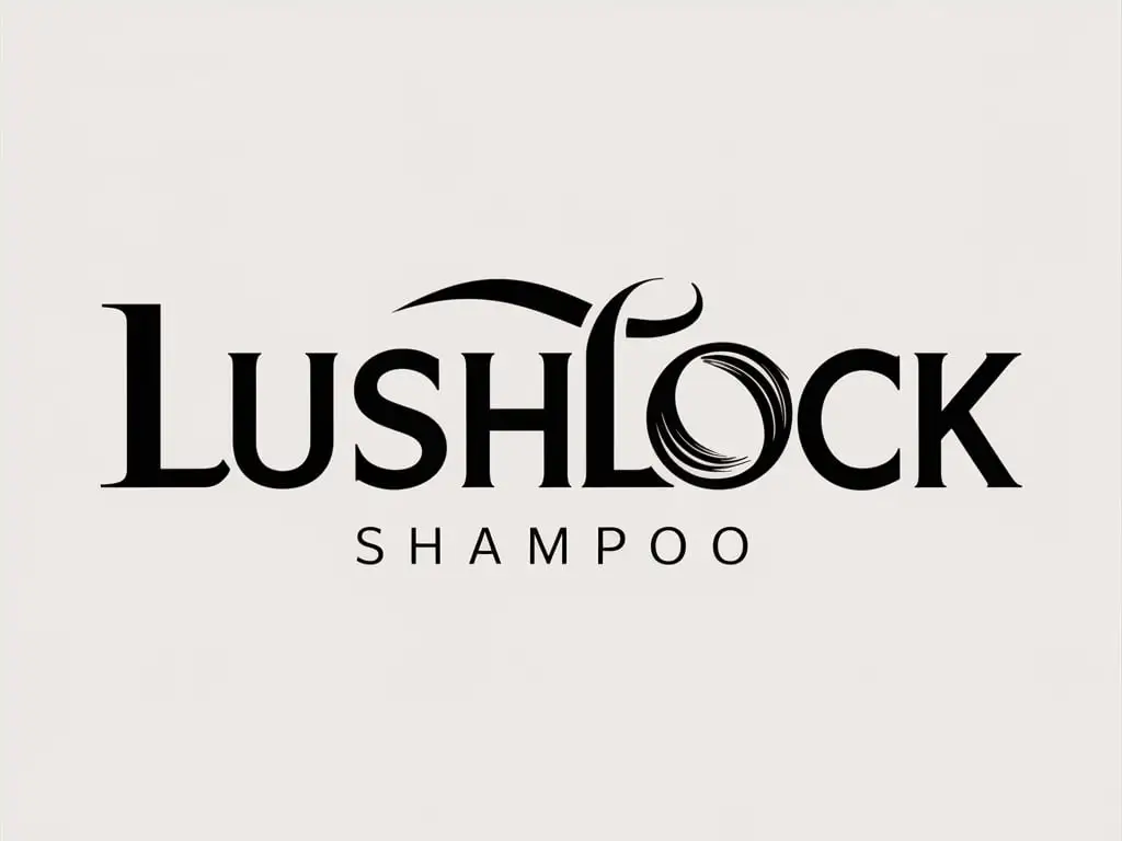 Modern TextBased Logo Design for Premium Shampoo