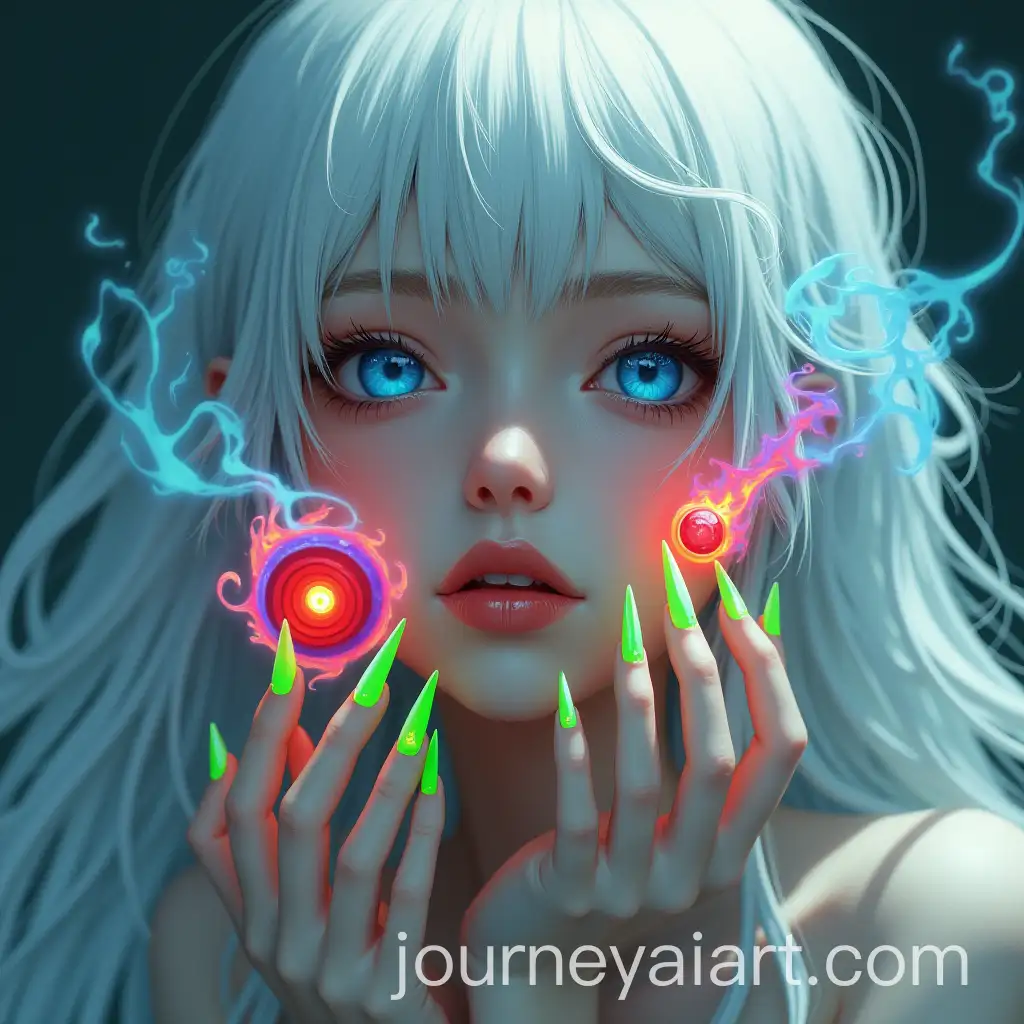 Hyperrealistic-Portrait-of-a-Girl-with-Unique-Nail-Art-and-Elemental-Powers