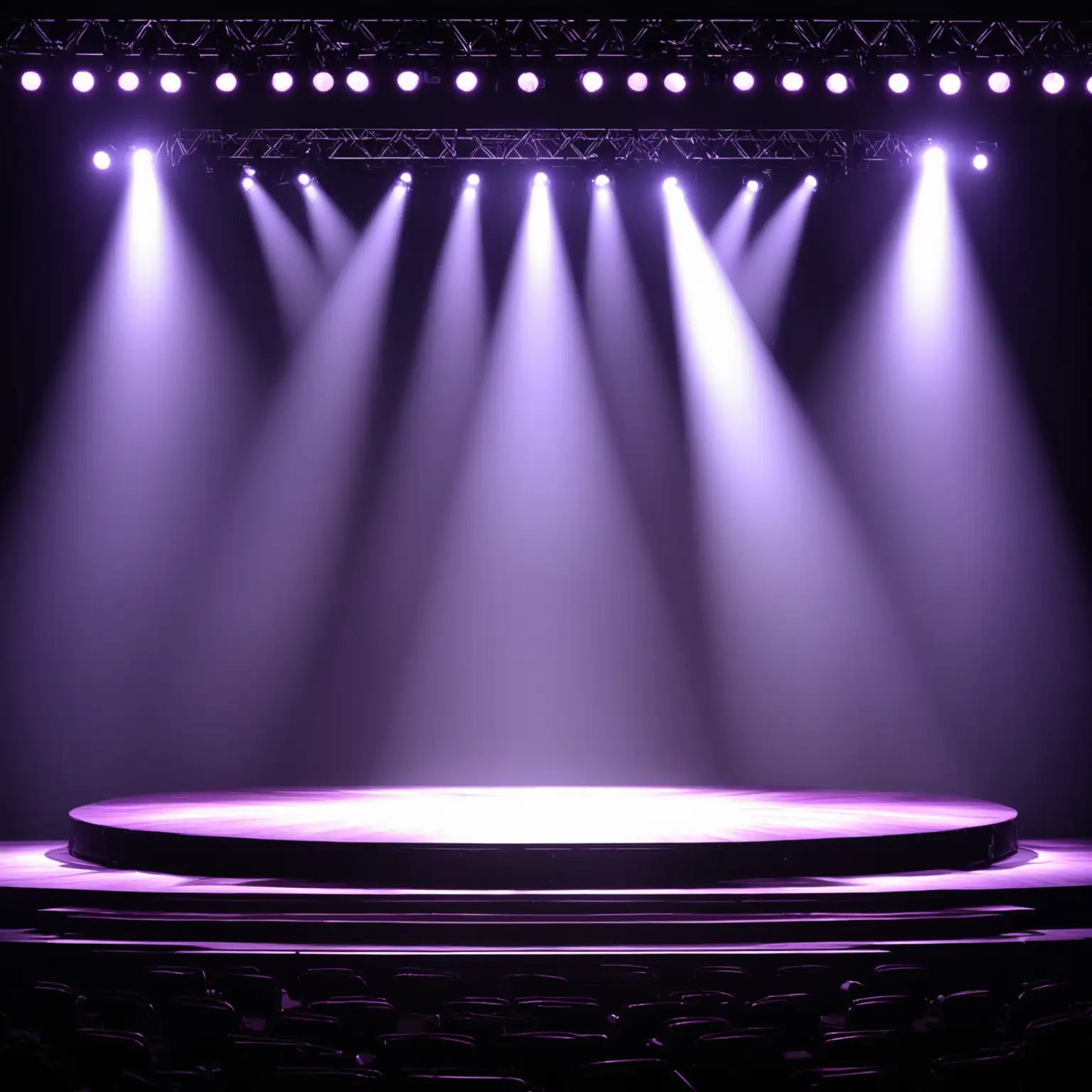 Dynamic Stage with Dramatic Lighting Effects