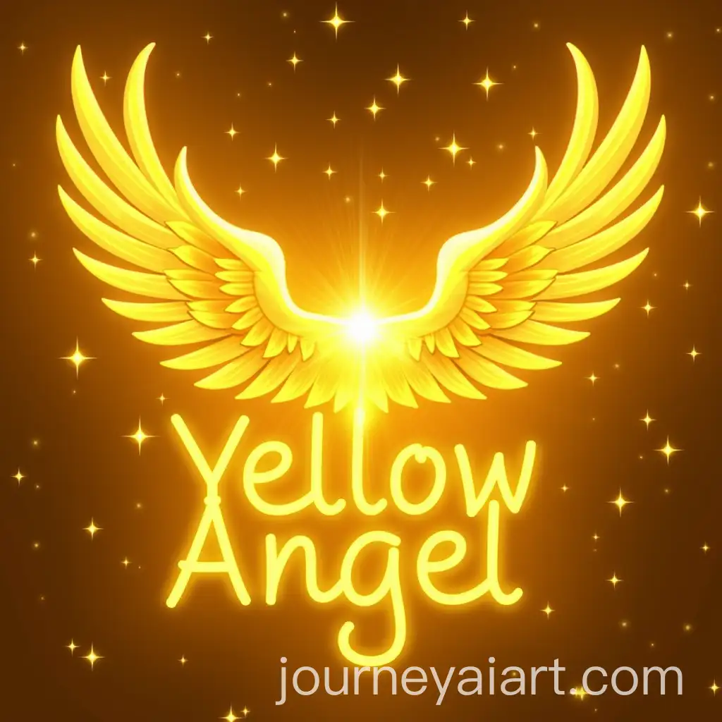 Aries-Birthday-Artwork-with-GoldenYellow-Angel-and-Fiery-Stars