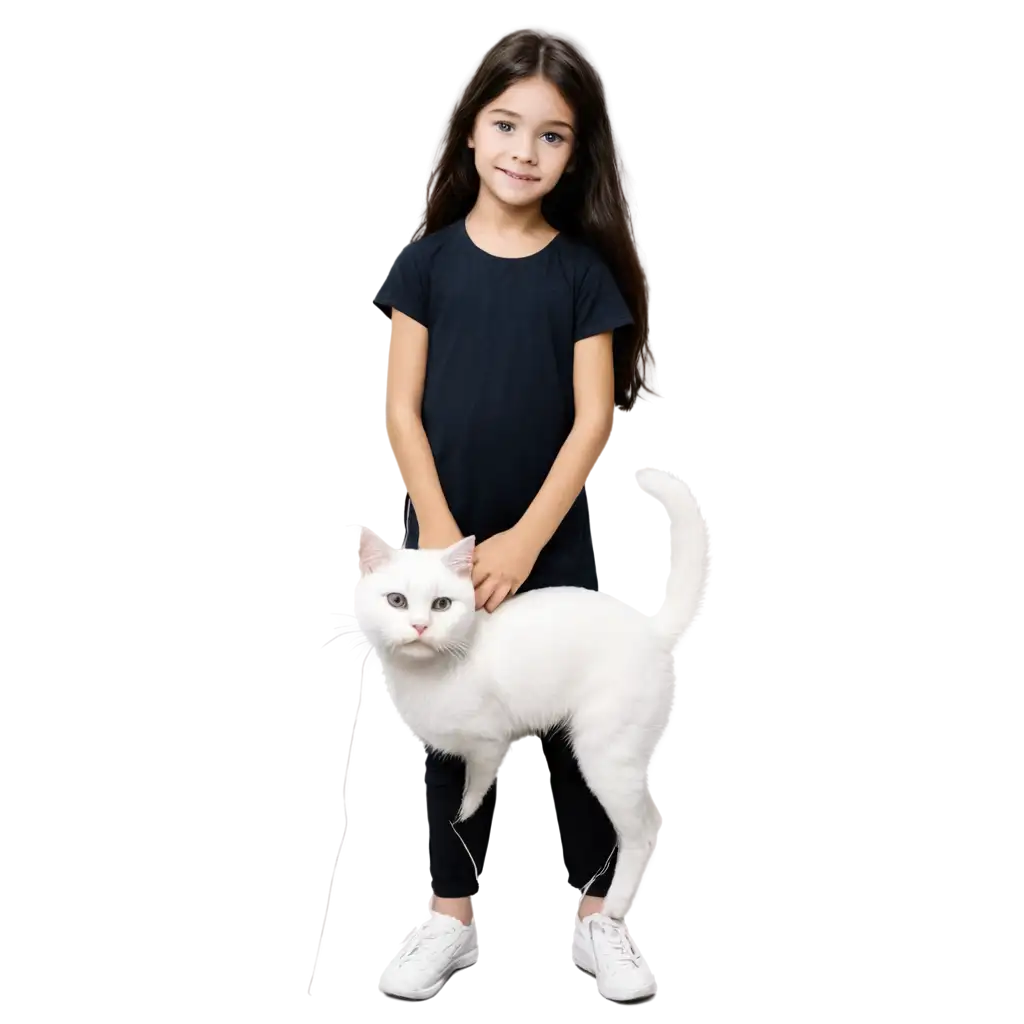 10YearOld-Girl-with-White-Cat-PNG-Image-Heartwarming-FullBody-Portrait