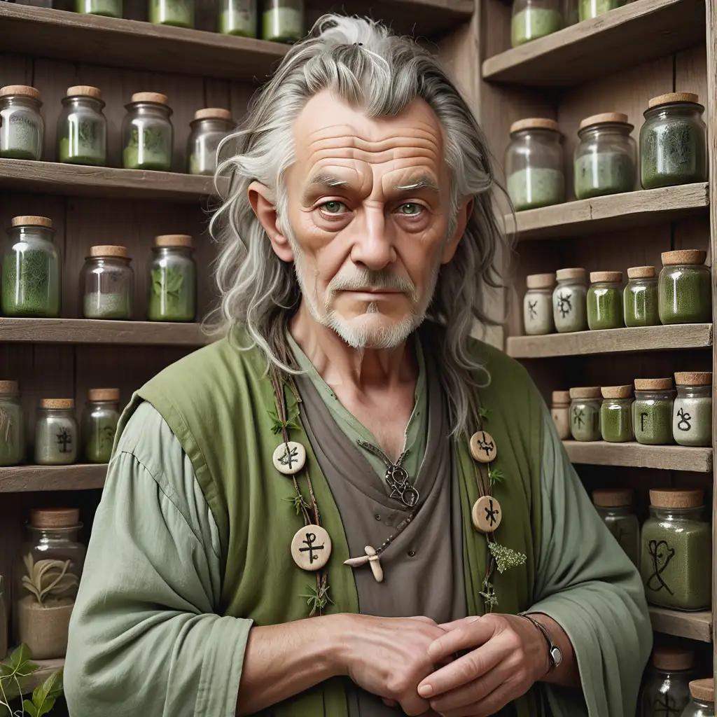 Elderly-Herbalist-in-a-Cozy-Herbal-Shop-Surrounded-by-Jars-and-Herbs