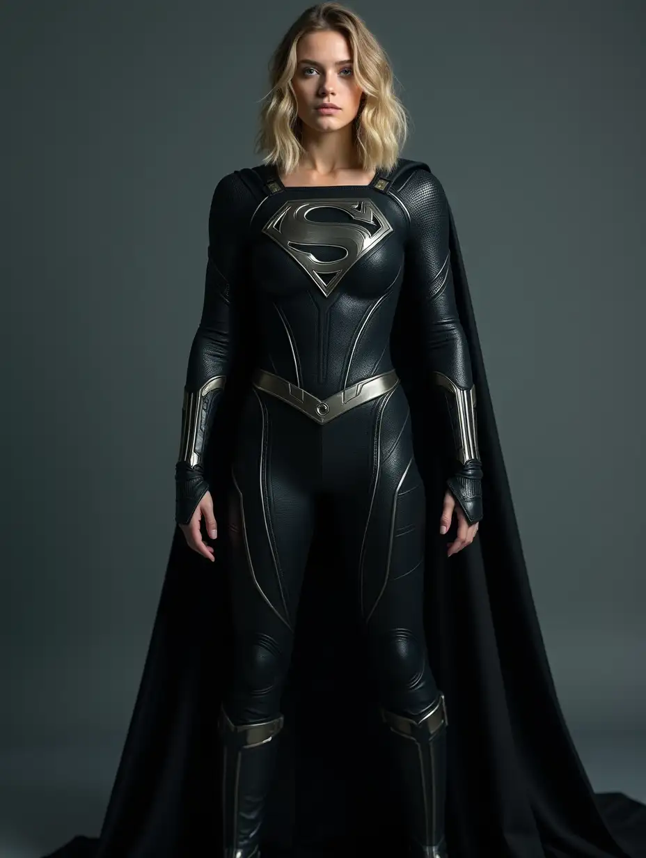 Milly-Alcock-as-Young-Kara-ZorEl-in-Sleek-Black-Supergirl-Suit-Inside-Fortress-of-Solitude