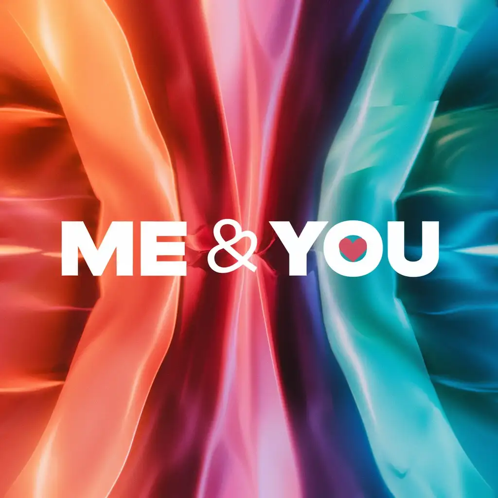 writing Me&You as a single cover, colorful background