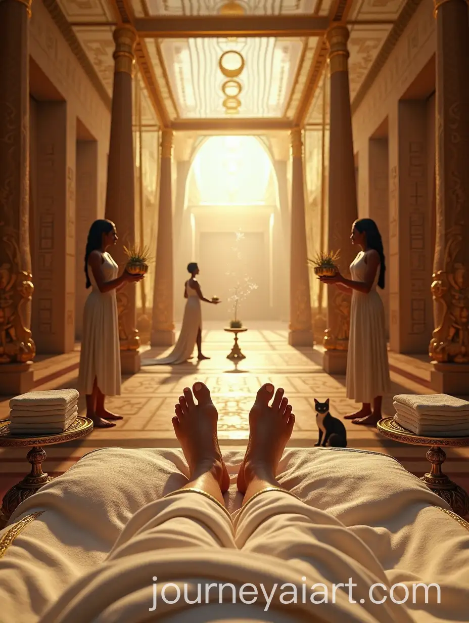 Ancient-Egyptian-Nobleman-in-Royal-Bed-with-Servants-and-Luxurious-Details