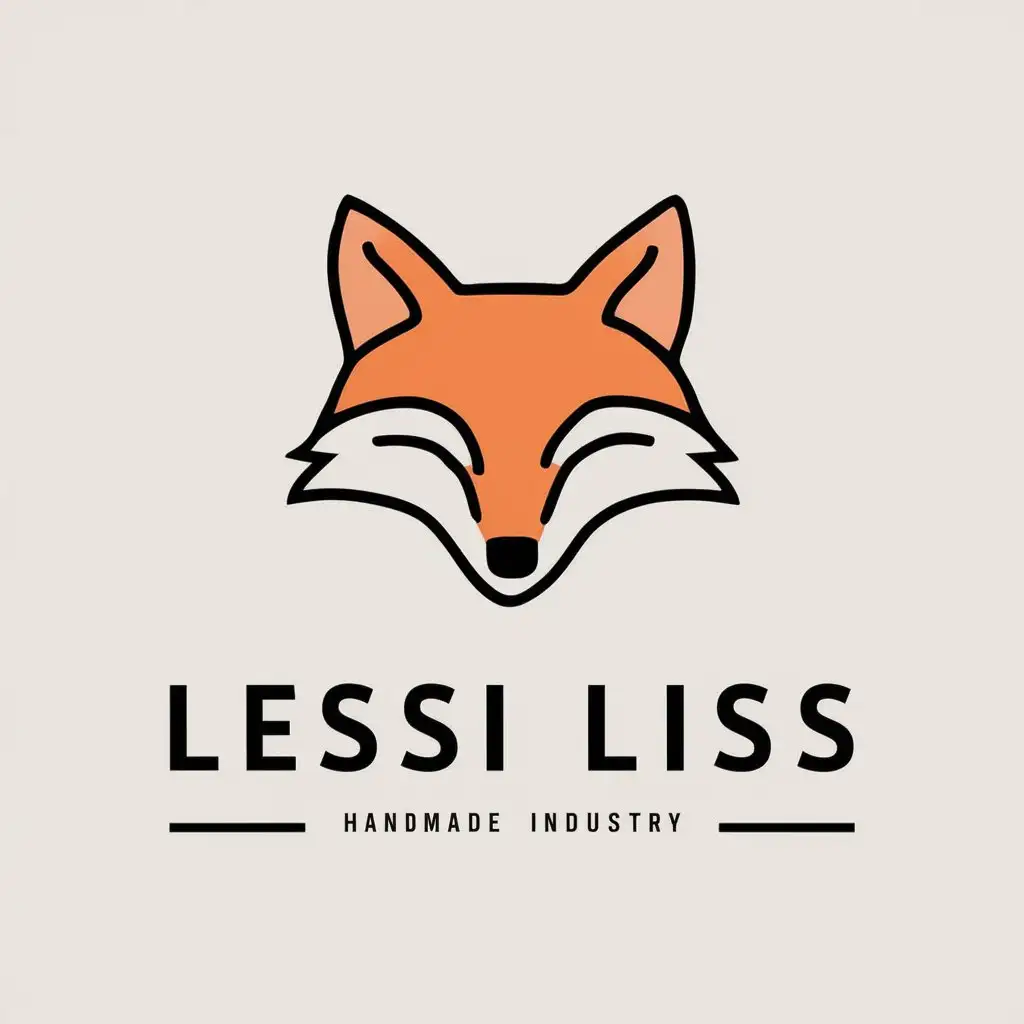 LOGO-Design-For-Lessi-Liss-Modern-Fox-Symbol-for-Handmade-Industry