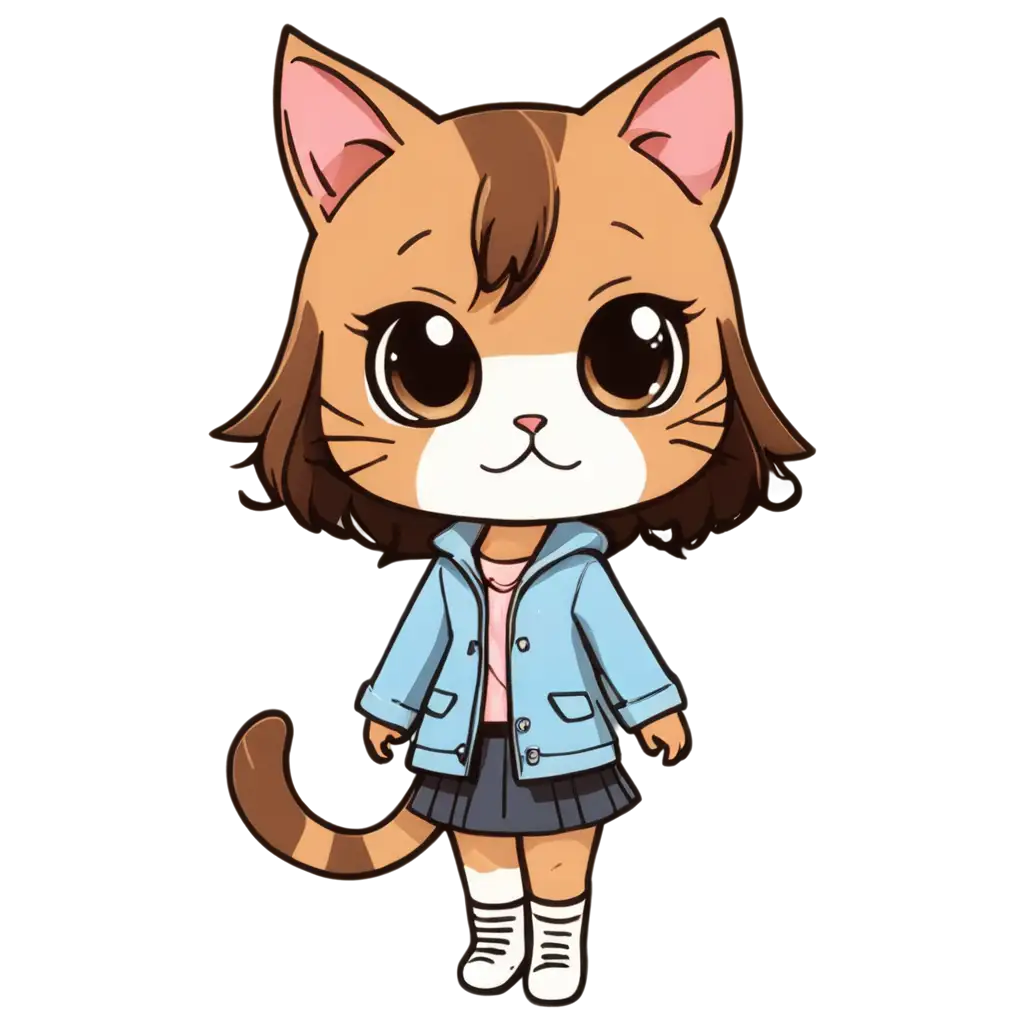 Cat-Street-Urbano-Chibi-Kawaii-Anime-PNG-Image-Perfect-for-Digital-Design-Web-Use