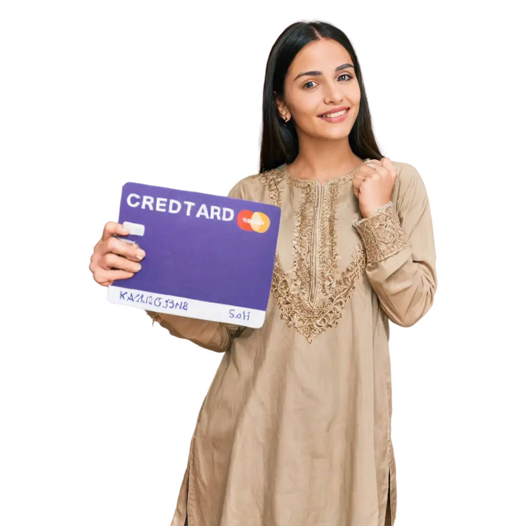 PNG-Image-of-Pakistani-Girl-Wearing-Shalwar-Kameez-Advertises-Credit-Card-SEOOptimized-Visual-Asset