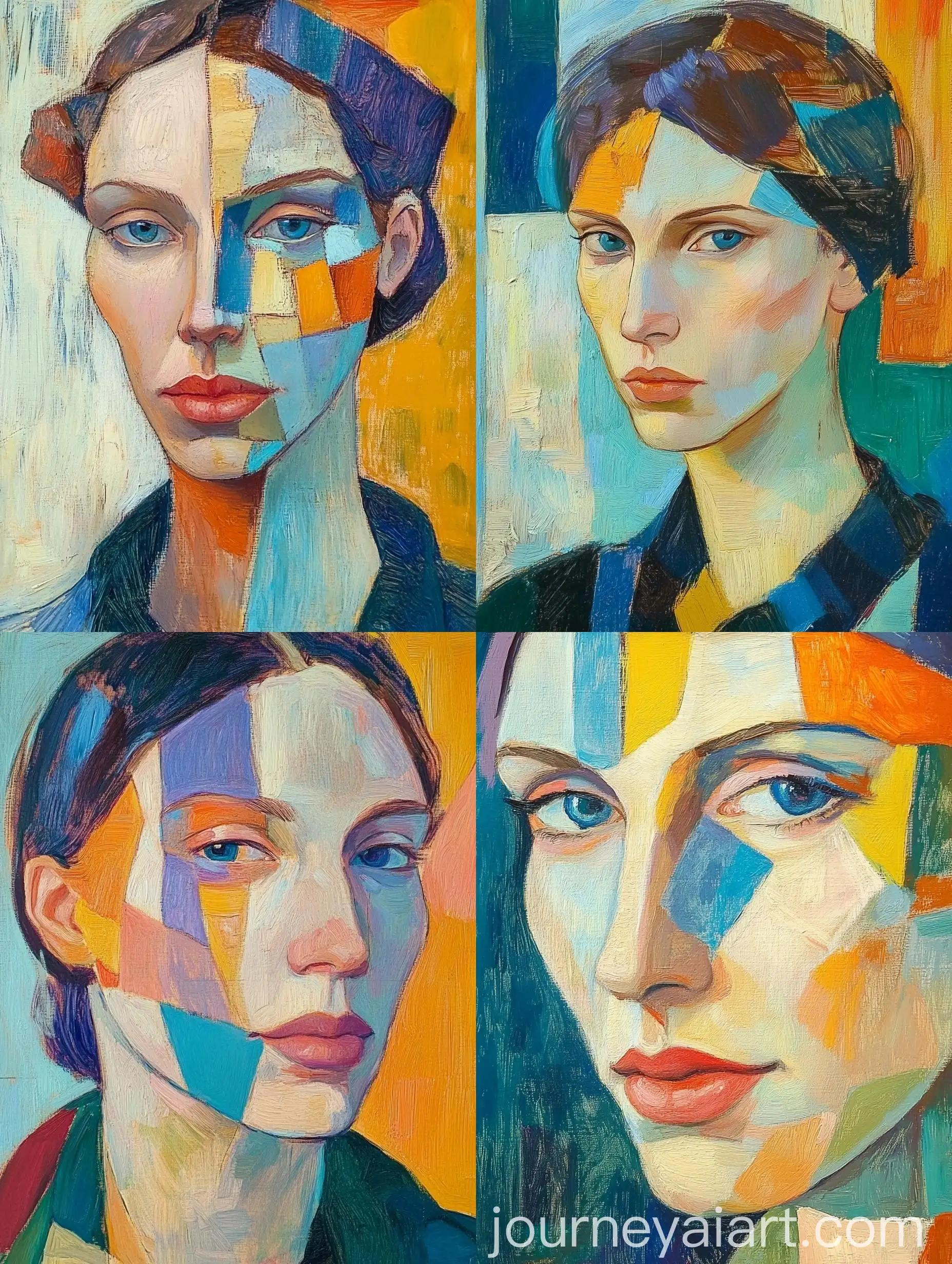 Abstract-Portrait-in-Van-Gogh-and-Picasso-Style-with-Pastel-Colors