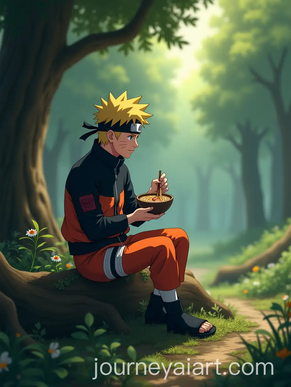 Naruto-Enjoying-Ramen-in-a-Serene-Forest-Clearing