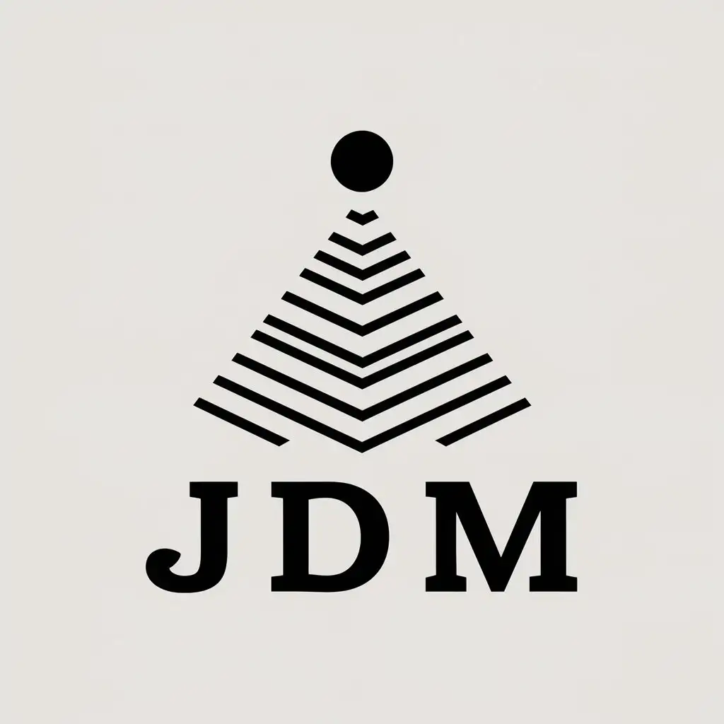 LOGO Design For JDM Pyramid with Ball Symbol for Travel Industry