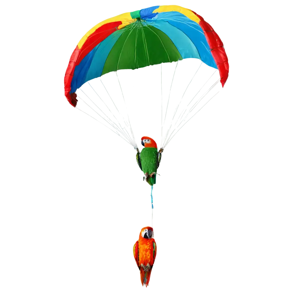 Vibrant-Parrot-with-Parachute-PNG-Image-for-Creative-Projects