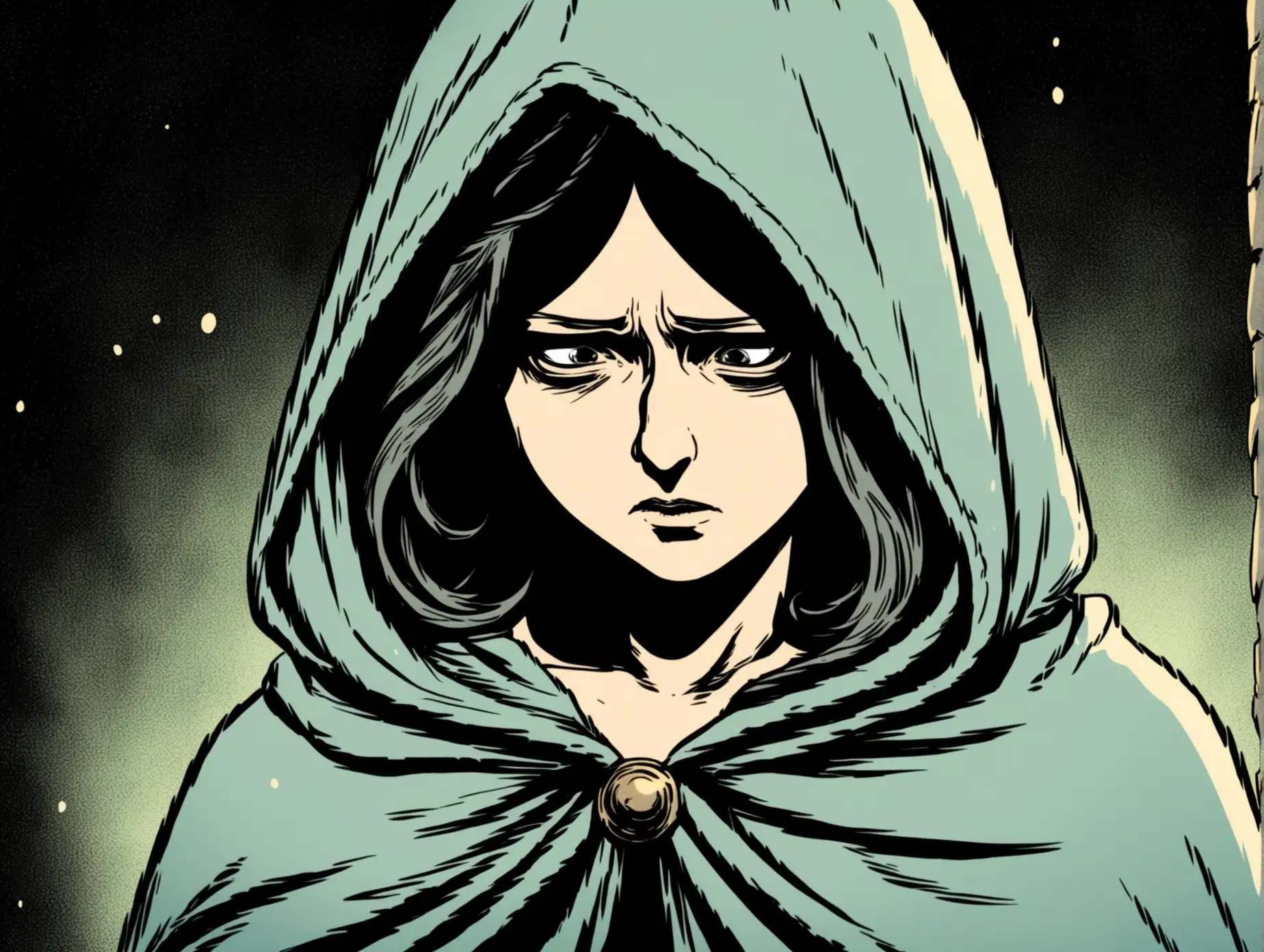 Ancient-Era-Woman-in-Hooded-Cloak-Comic-Style-Portrait