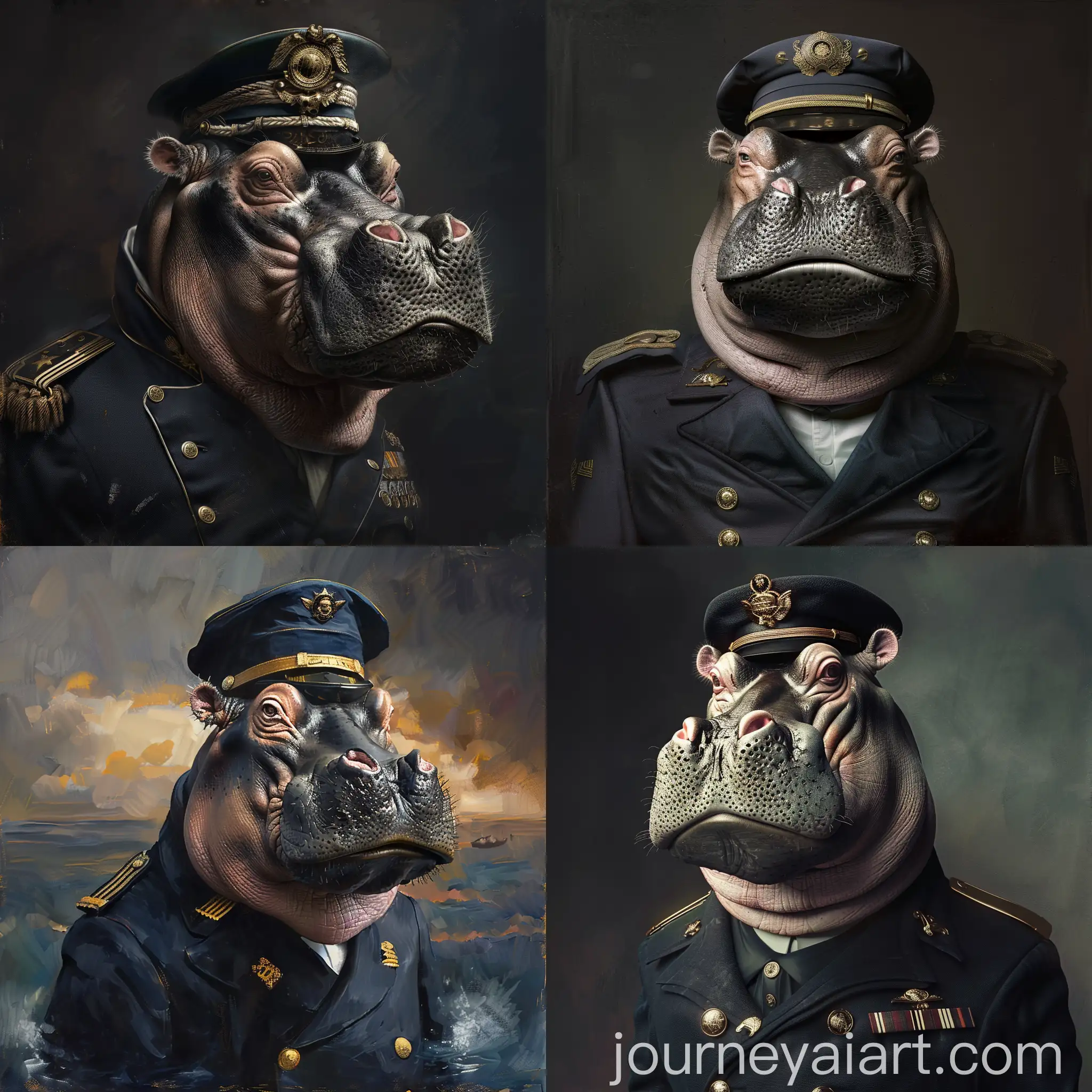 Strong-Navy-Officer-Hippopotamus-Portrait