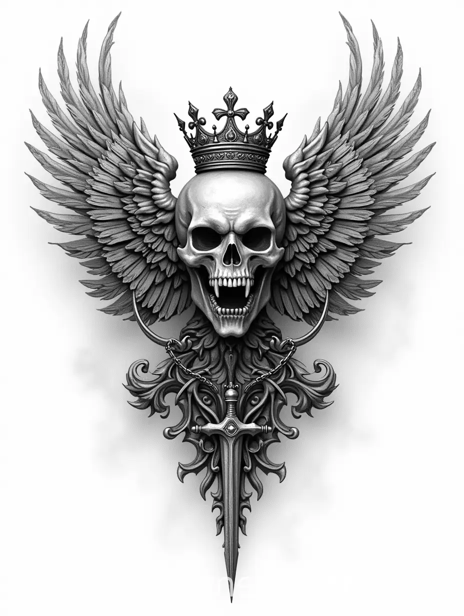 Bold-Affliction-Style-Meets-Regal-Monarchy-Wear-Intricate-TShirt-Artwork-Design