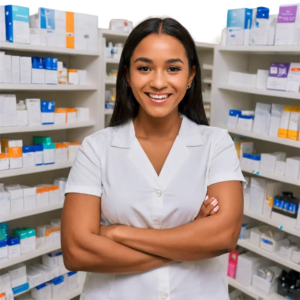 Smiling-Pharmacist-in-Pharmacy-PNG-Image-for-Medical-and-Professional-Use