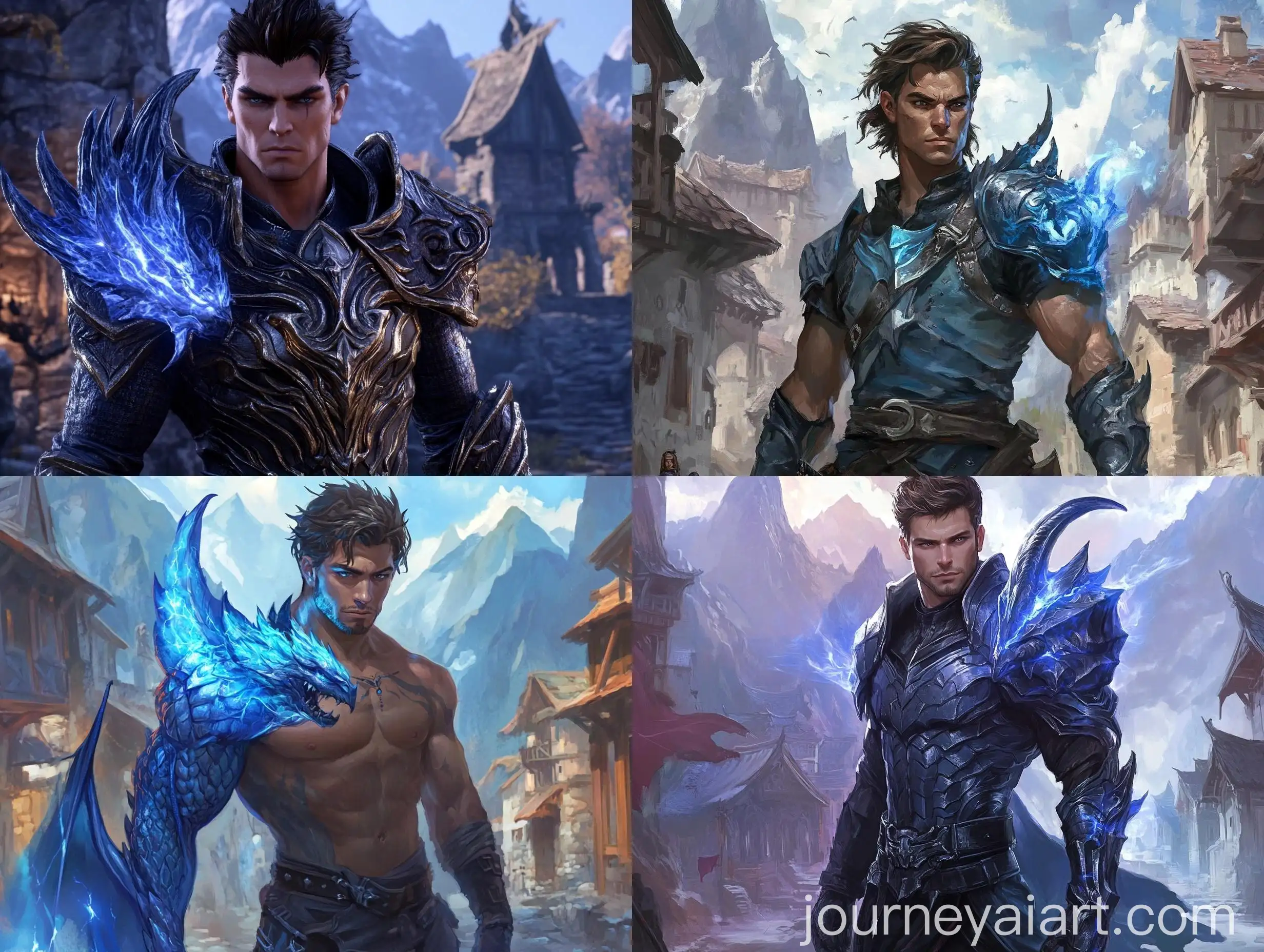 Serious-Man-with-Dragon-Arm-in-Abandoned-Mountain-Village